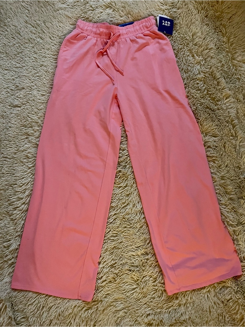Athleta Bubblegum Pink Wide-Leg Drawstring Pants